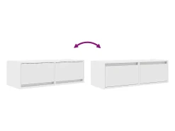 Muebles de TV 2 uds Blanco 80x31x25,5 cm Madera de ingeniería