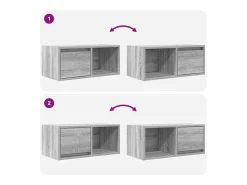 Muebles de TV 2 uds madera ingeniería gris Sonoma 60x31x25,5 cm
