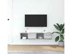 Muebles de TV 2 uds madera ingeniería gris Sonoma 60x31x25,5 cm