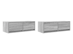 Muebles de TV 2 uds madera ingeniería gris Sonoma 80x31x25,5 cm