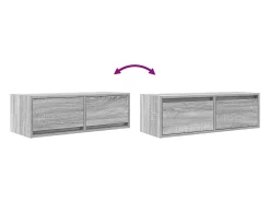 Muebles de TV 2 uds madera ingeniería gris Sonoma 80x31x25,5 cm