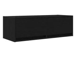 Muebles de TV 2 uds Roble Negro 80x31x25,5 cm Madera ingeniería