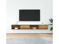 Muebles de TV 2 uds 100x31x25,5 cm Madera ingeniería envejecida