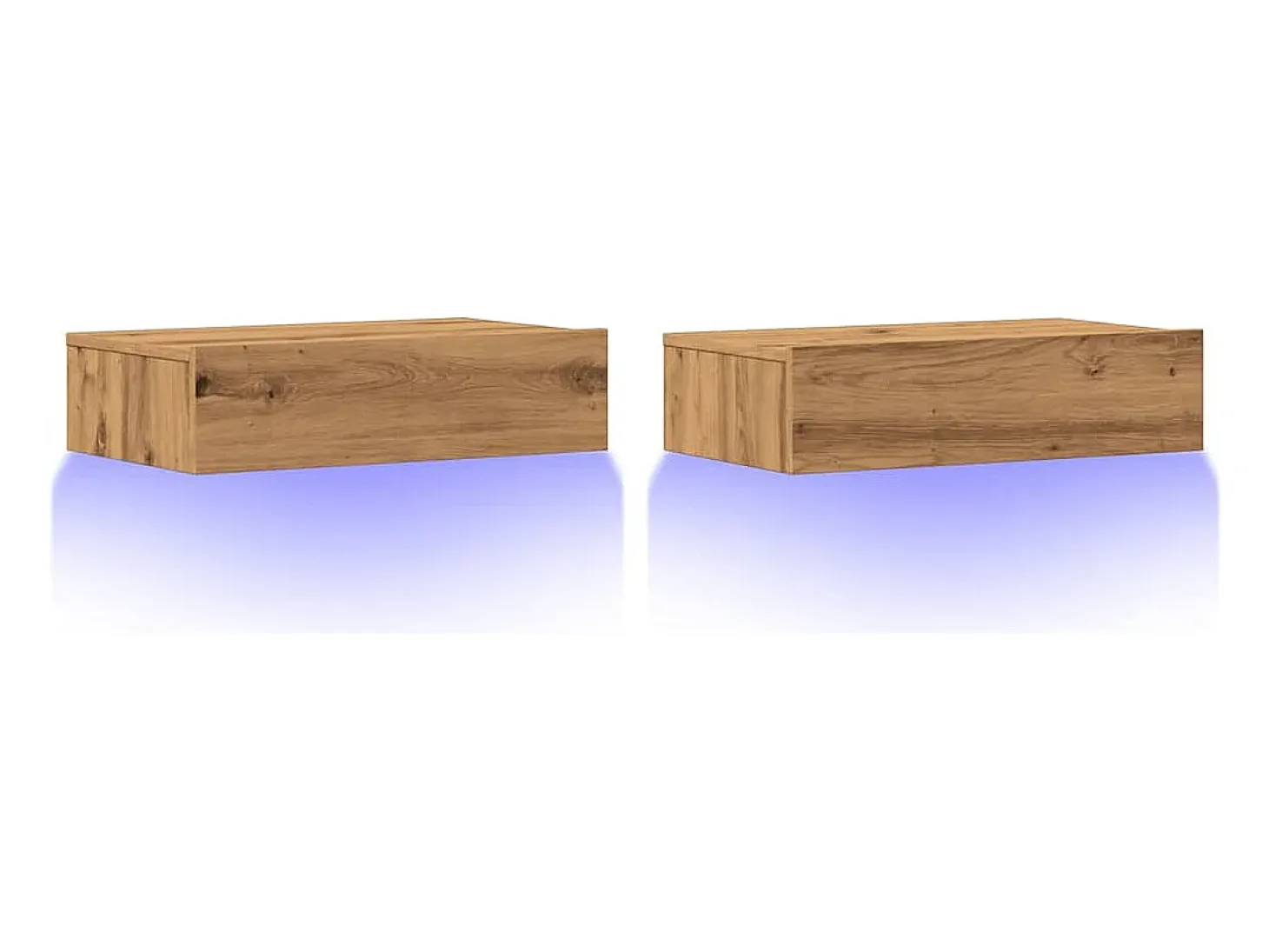 Muebles de TV con luces LED 2 uds roble artisan 60x35x15,5 cm