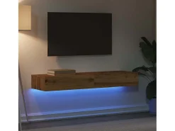 Muebles de TV con luces LED 2 uds roble artisan 60x35x15,5 cm