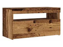 Muebles de TV con luces LED 2 uds madera ingeniería envejecida