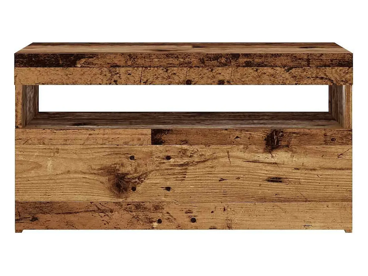 Muebles de TV con luces LED 2 uds madera ingeniería envejecida