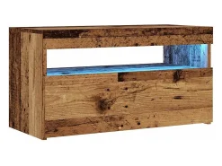 Muebles de TV con luces LED 2 uds madera ingeniería envejecida