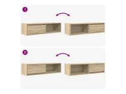 Muebles de TV 2uds Roble Sonoma 100x31x25,5cm Madera ingeniería