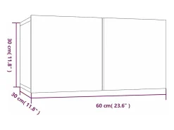 Muebles para TV colgantes 2 uds madera gris Sonoma 60x30x30 cm