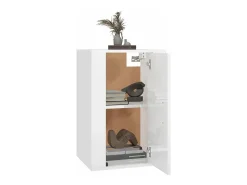 Muebles para TV de pared 2 uds blanco brillante 40x34,5x60 cm ES66742