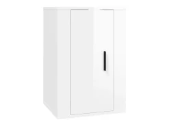 Muebles para TV de pared 2 uds blanco brillante 40x34,5x60 cm ES66742