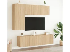 Muebles para TV de pared 2 unidades roble Sonoma 60x30x41 cm ES27772