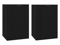 Muebles para TV de pared 2 uds negro 40x34,5x60 cm ES60793