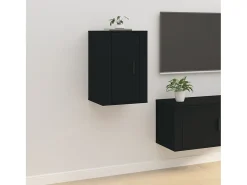 Muebles para TV de pared 2 uds negro 40x34,5x60 cm ES60793