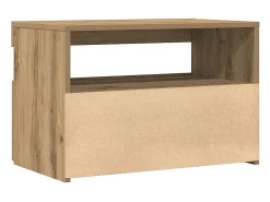 Muebles TV con luces LED 2 uds madera ingeniería roble artisan