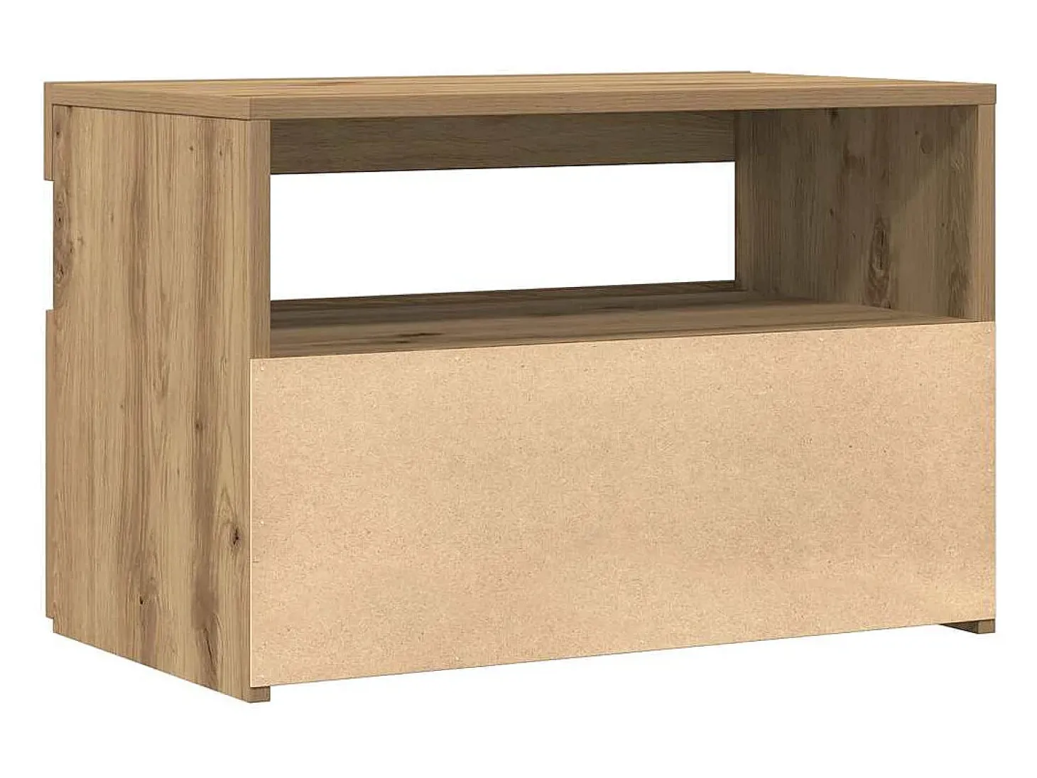 Muebles TV con luces LED 2 uds madera ingeniería roble artisan