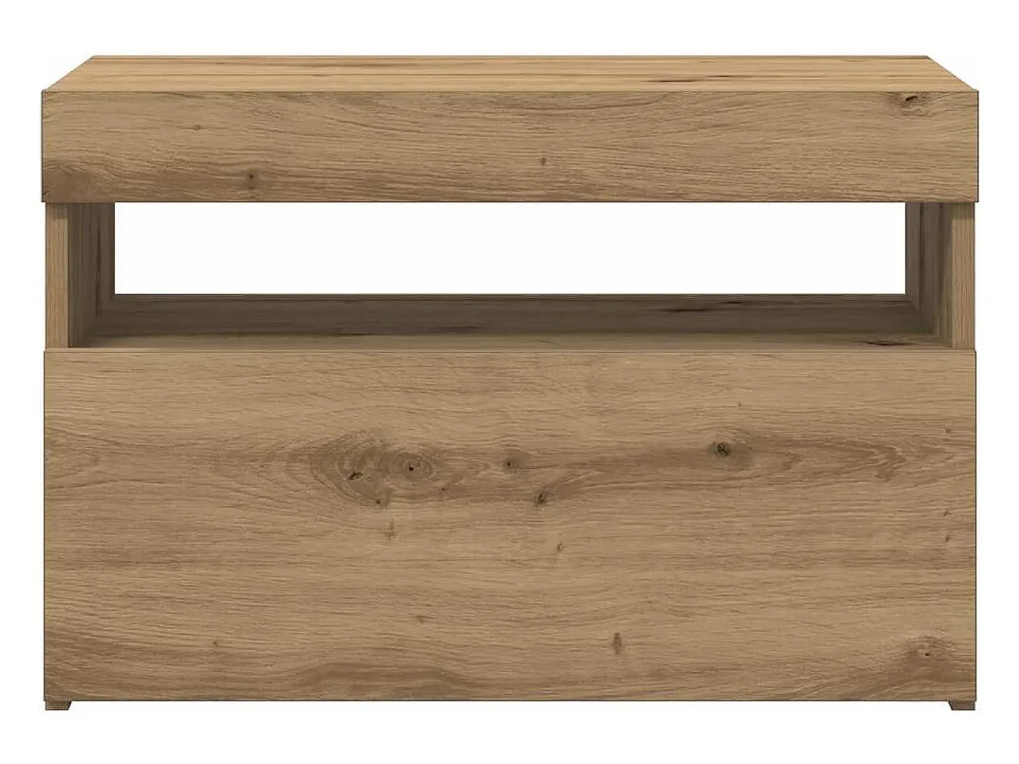 Muebles TV con luces LED 2 uds madera ingeniería roble artisan