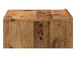 Muebles TV con luces LED 2 uds madera envejecida 60x35x15,5 cm