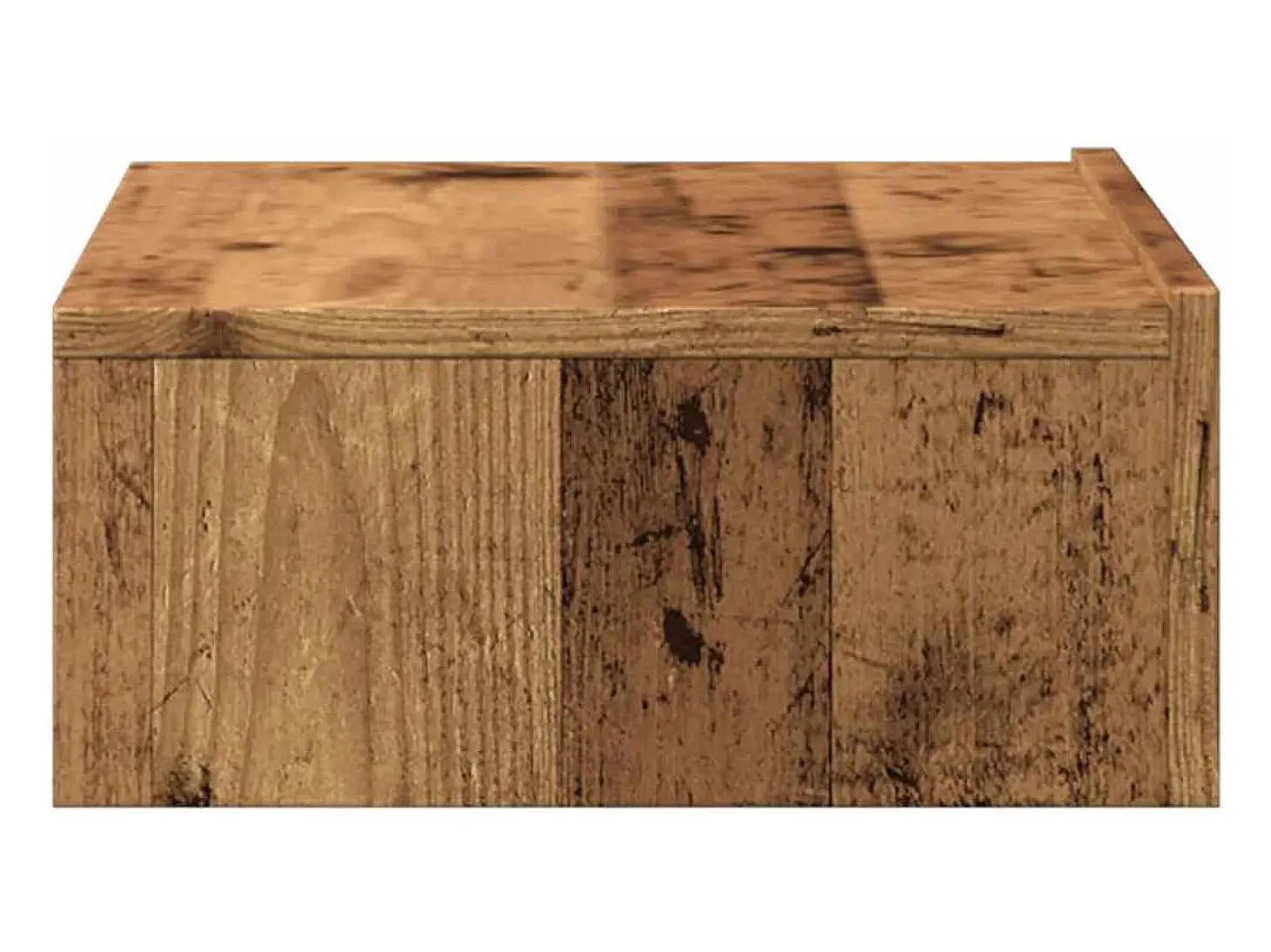 Muebles TV con luces LED 2 uds madera envejecida 60x35x15,5 cm
