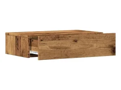 Muebles TV con luces LED 2 uds madera envejecida 60x35x15,5 cm