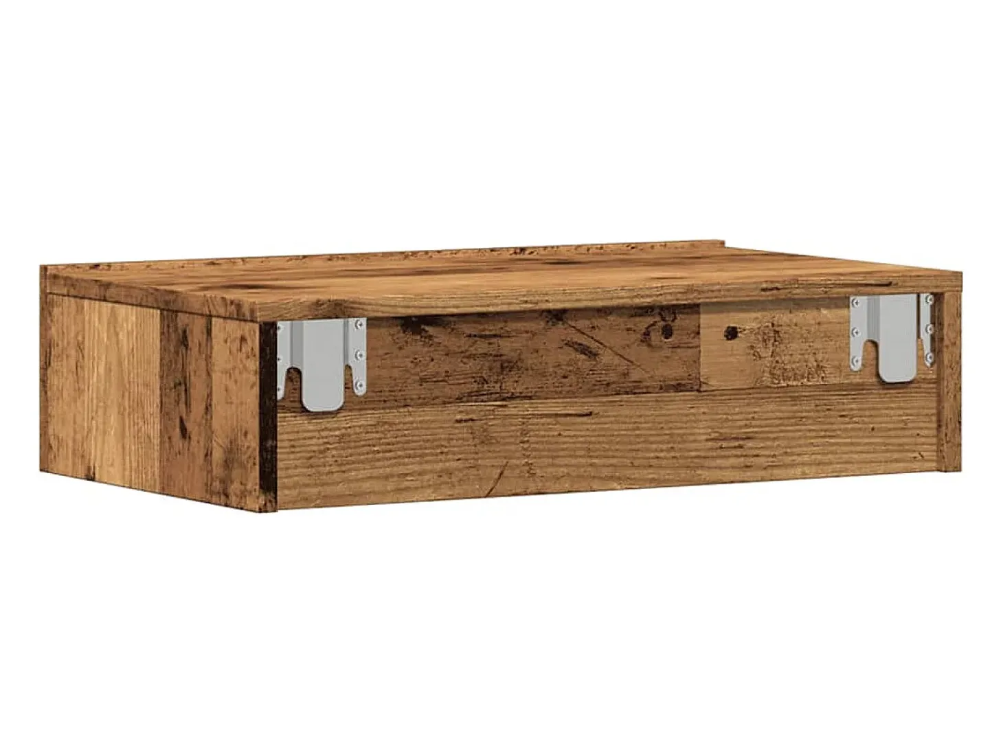 Muebles TV con luces LED 2 uds madera envejecida 60x35x15,5 cm
