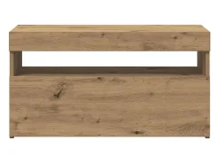Muebles TV con luces LED 2 uds madera ingeniería roble artisan