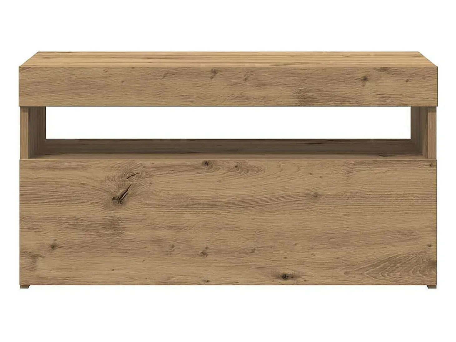 Muebles TV con luces LED 2 uds madera ingeniería roble artisan