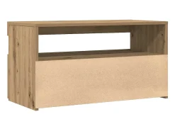 Muebles TV con luces LED 2 uds madera ingeniería roble artisan