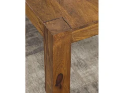 MUMBAI madera maciza sheesham de 60 cm de ancho mesa de salón diseño mesa auxiliar estilo casa de campo marrón oscuro