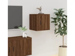 Murk Mueble para TV de pared roble marrón 40x34,5x40 cm