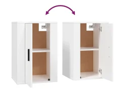 Murk Muebles para TV de pared 2 uds blanco 40x34,5x60 cm