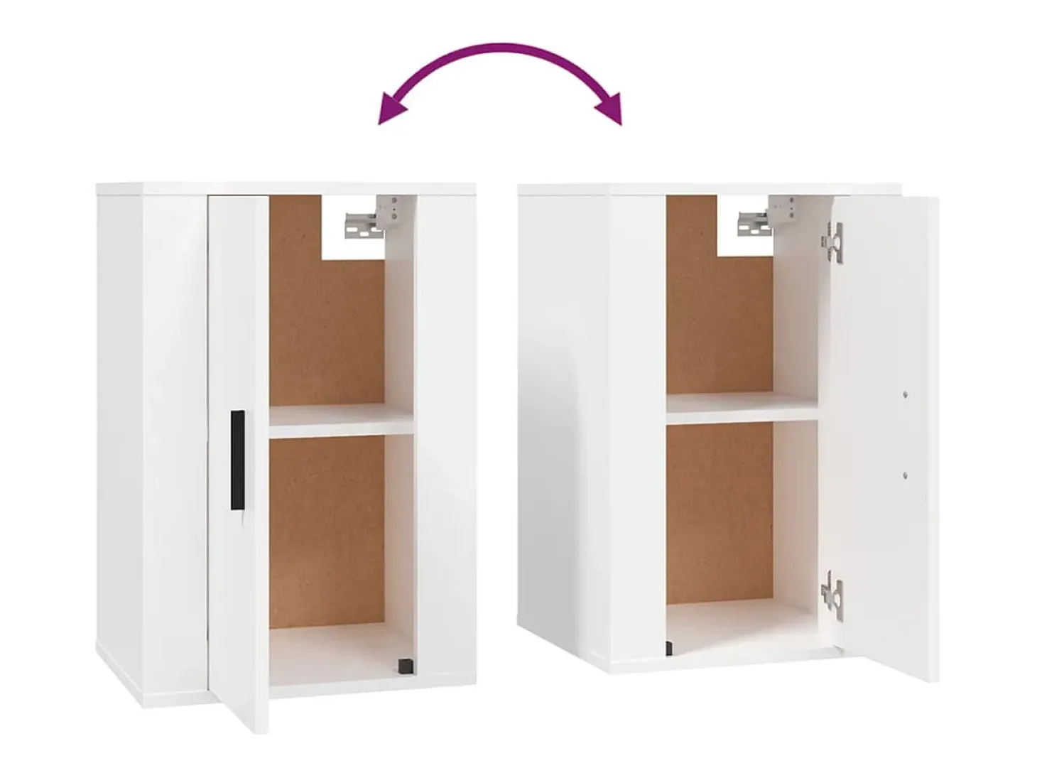 Murk Muebles para TV de pared 2 uds blanco 40x34,5x60 cm
