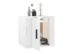 Murk Muebles para TV de pared 2 uds blanco brillante 40x34,5x40 cm