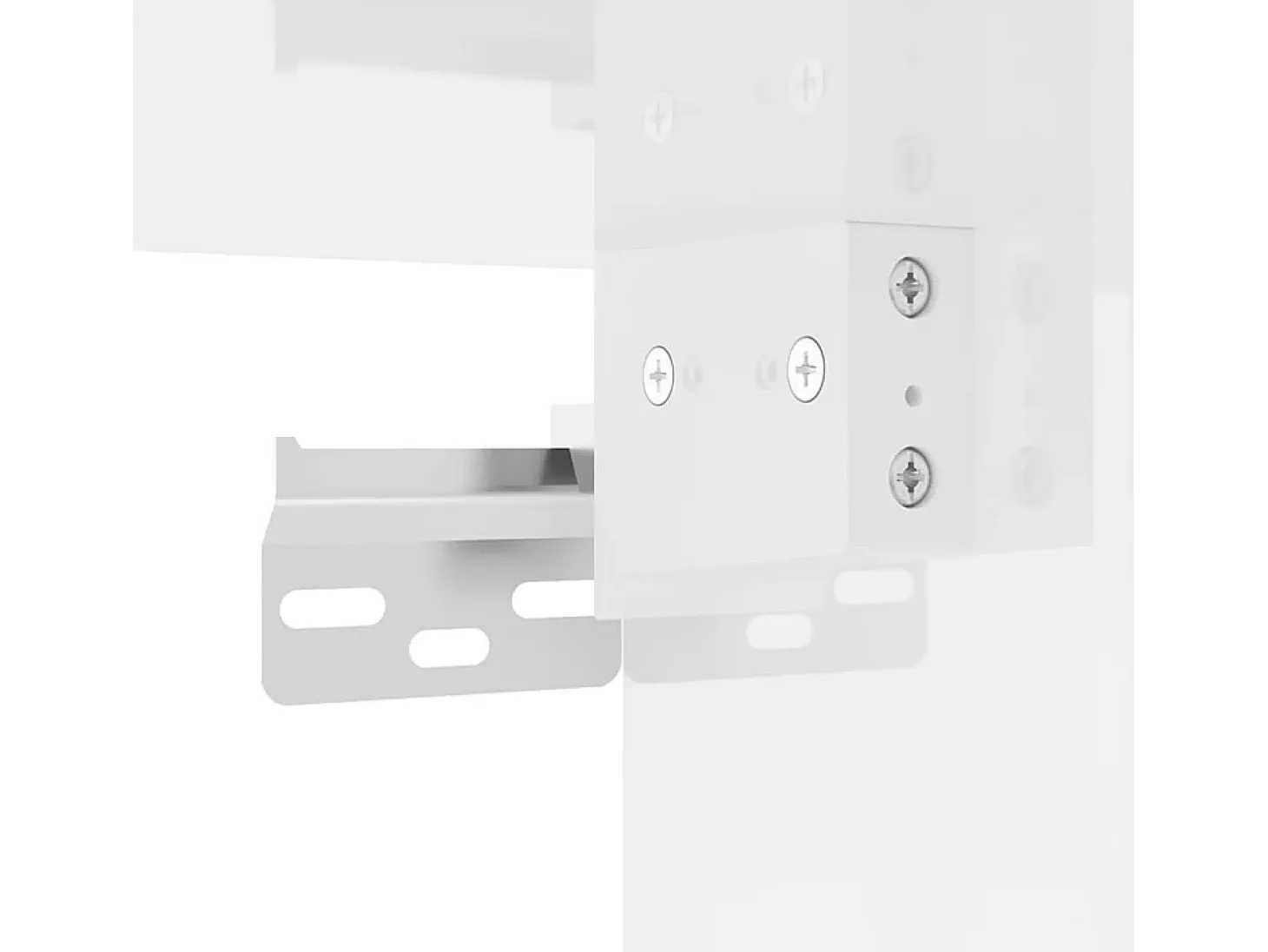 Murk Muebles para TV de pared 2 uds blanco brillante 40x34,5x40 cm