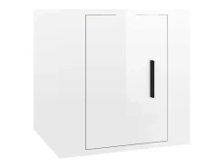 Murk Muebles para TV de pared 2 uds blanco brillante 40x34,5x40 cm