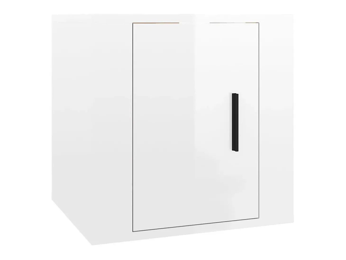 Murk Muebles para TV de pared 2 uds blanco brillante 40x34,5x40 cm