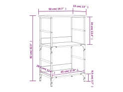 Namur Estantería de madera de ingeniería roble Sonoma 50x33x82 cm