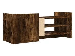 Nando Mueble para TV madera contrachapada roble ahumado 100x35x40 cm