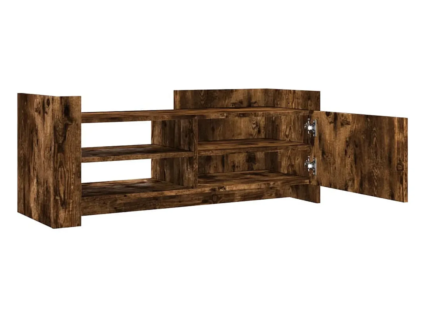 Nando Mueble para TV madera contrachapada roble ahumado 100x35x40 cm