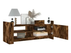 Nando Mueble para TV madera contrachapada roble ahumado 100x35x40 cm