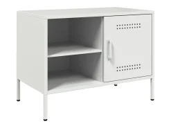 Neris Muebles de TV 2 piezas acero blanco 68x39x50,5 cm