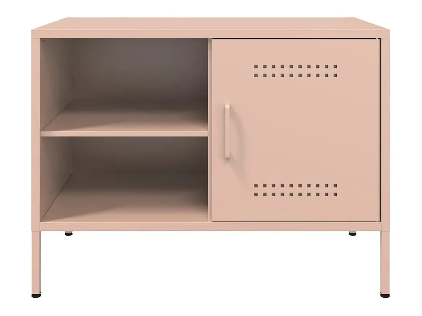Neris Muebles de TV 2 piezas acero rosa 68x39x50,5 cm
