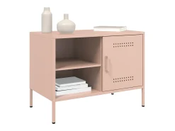 Neris Muebles de TV 2 piezas acero rosa 68x39x50,5 cm