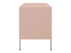 Neris Muebles de TV 2 piezas acero rosa 68x39x50,5 cm