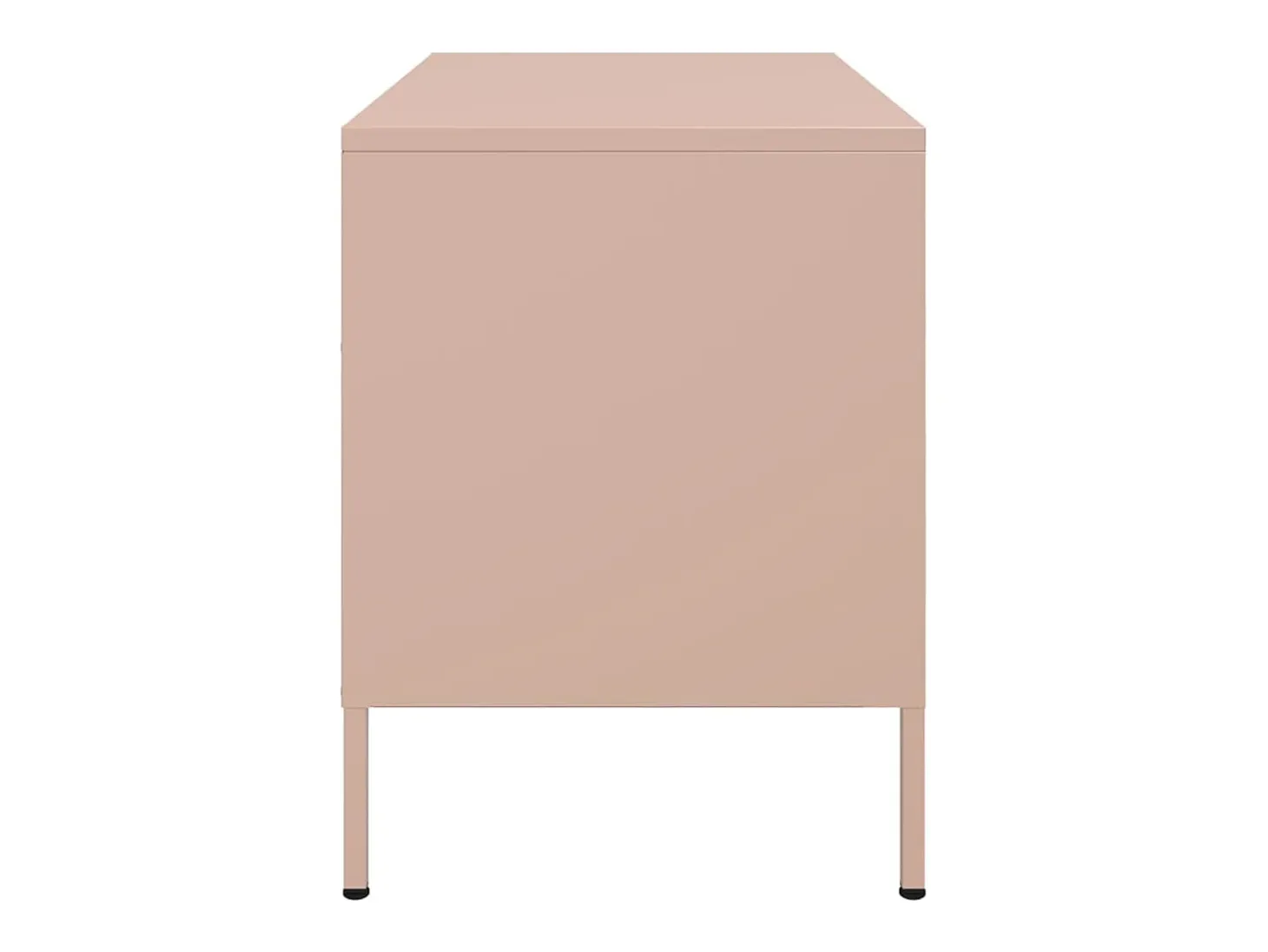Neris Muebles de TV 2 piezas acero rosa 68x39x50,5 cm