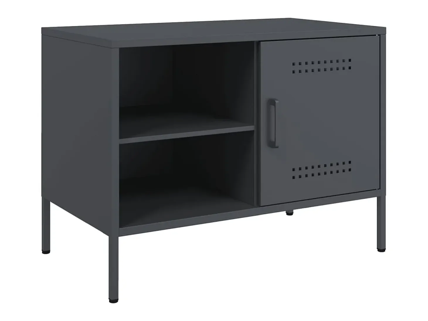 Neris Muebles de TV 2 unidades acero gris antracita 68x39x50,5 cm