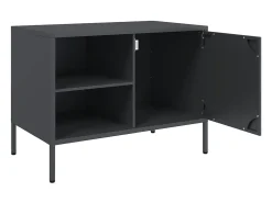 Neris Muebles de TV 2 unidades acero gris antracita 68x39x50,5 cm