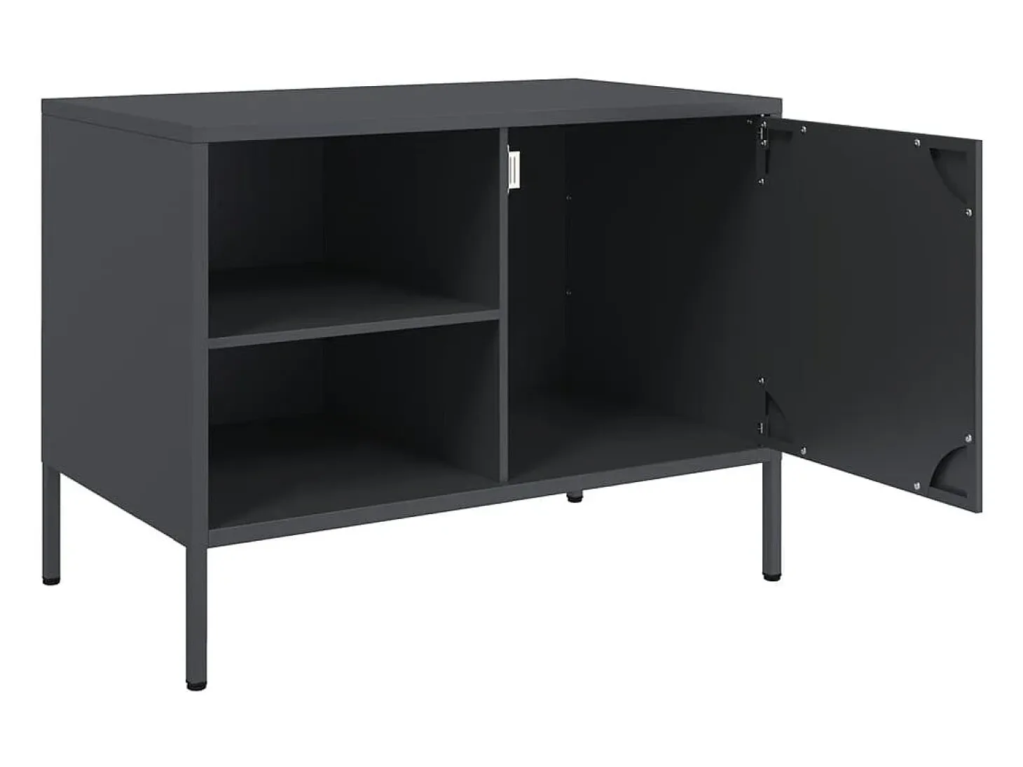 Neris Muebles de TV 2 unidades acero gris antracita 68x39x50,5 cm