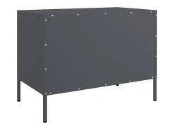 Neris Muebles de TV 2 unidades acero gris antracita 68x39x50,5 cm